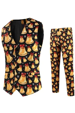 Laranja Fit Natal 3-Piece terno de festa dos homens
