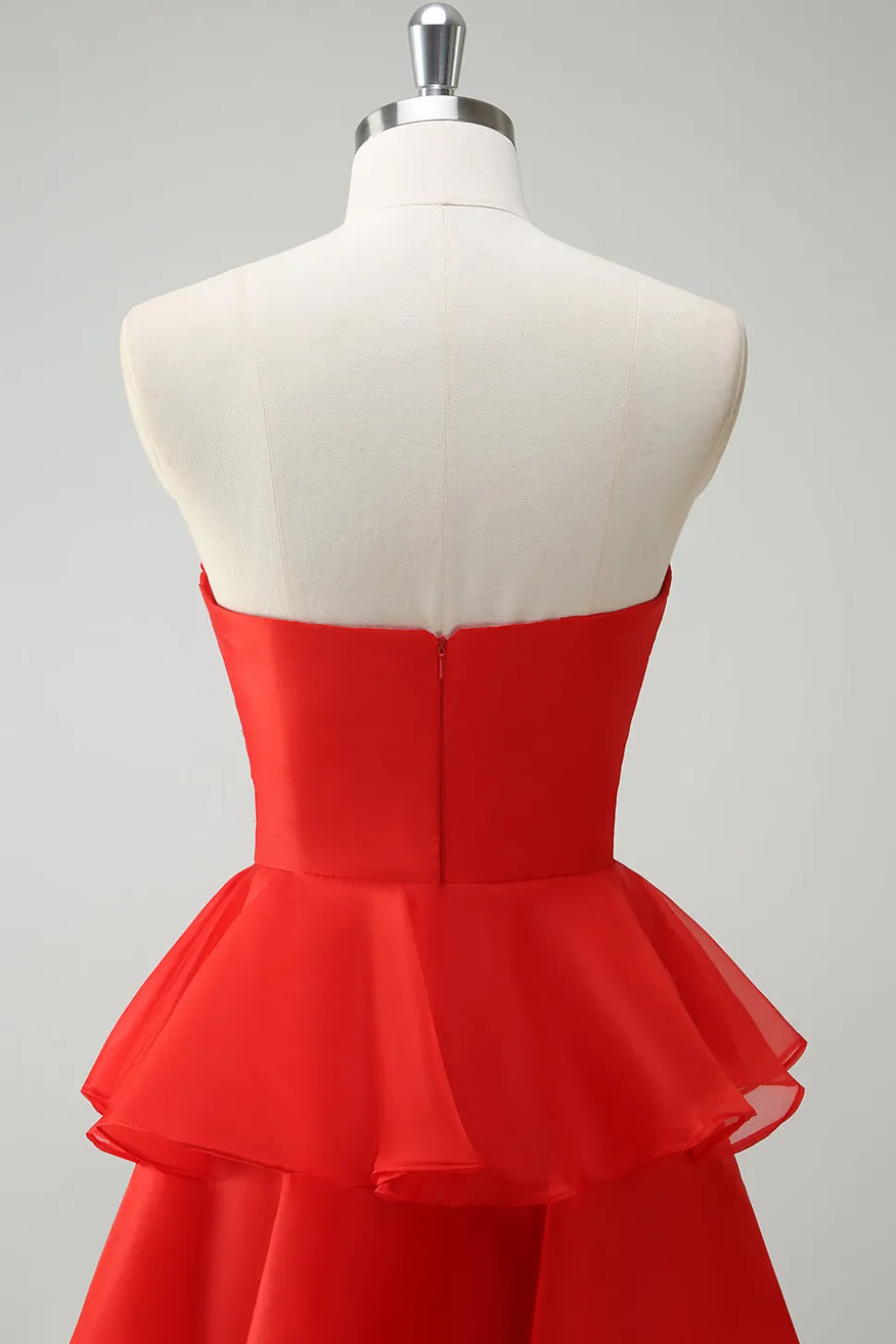 Laranja querida princesa tiered vestido longo baile de formatura com fenda
