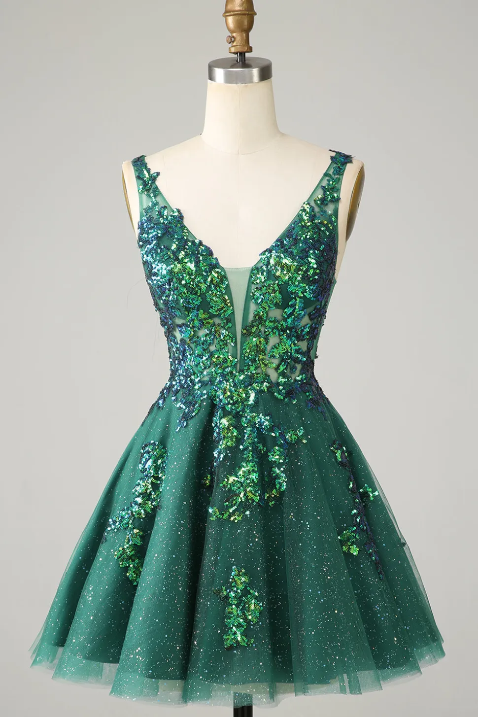 Laranja Uma Linha Glitter Homecoming Dress com Sequins