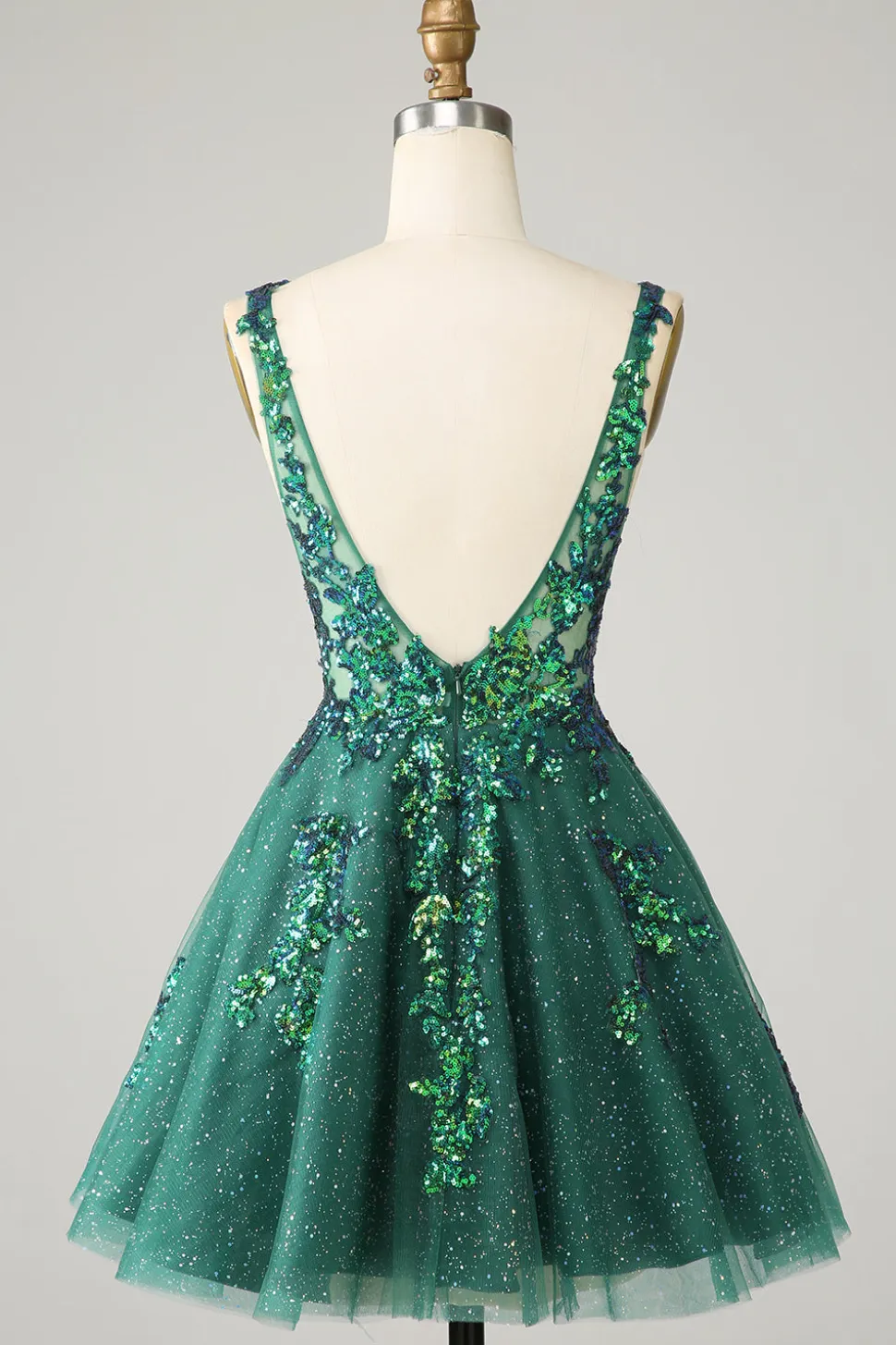 Laranja Uma Linha Glitter Homecoming Dress com Sequins