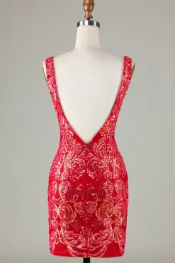 Lavanda Sparkly Tight Homecoming Vestido com Backless