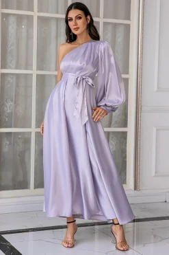 Lavanda Um Ombro Simples Vestido de Baile