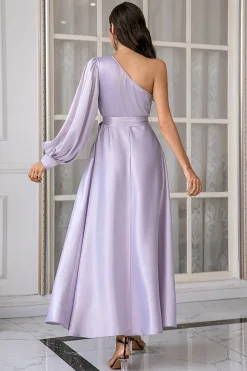 Lavanda Um Ombro Simples Vestido de Baile