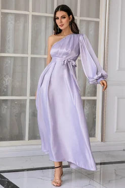 Lavanda Um Ombro Simples Vestido de Baile