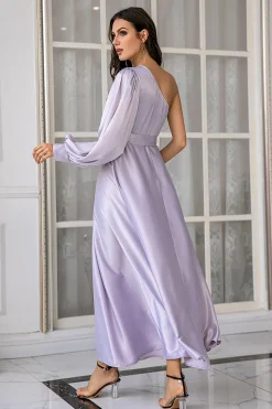 Lavanda Um Ombro Simples Vestido de Baile