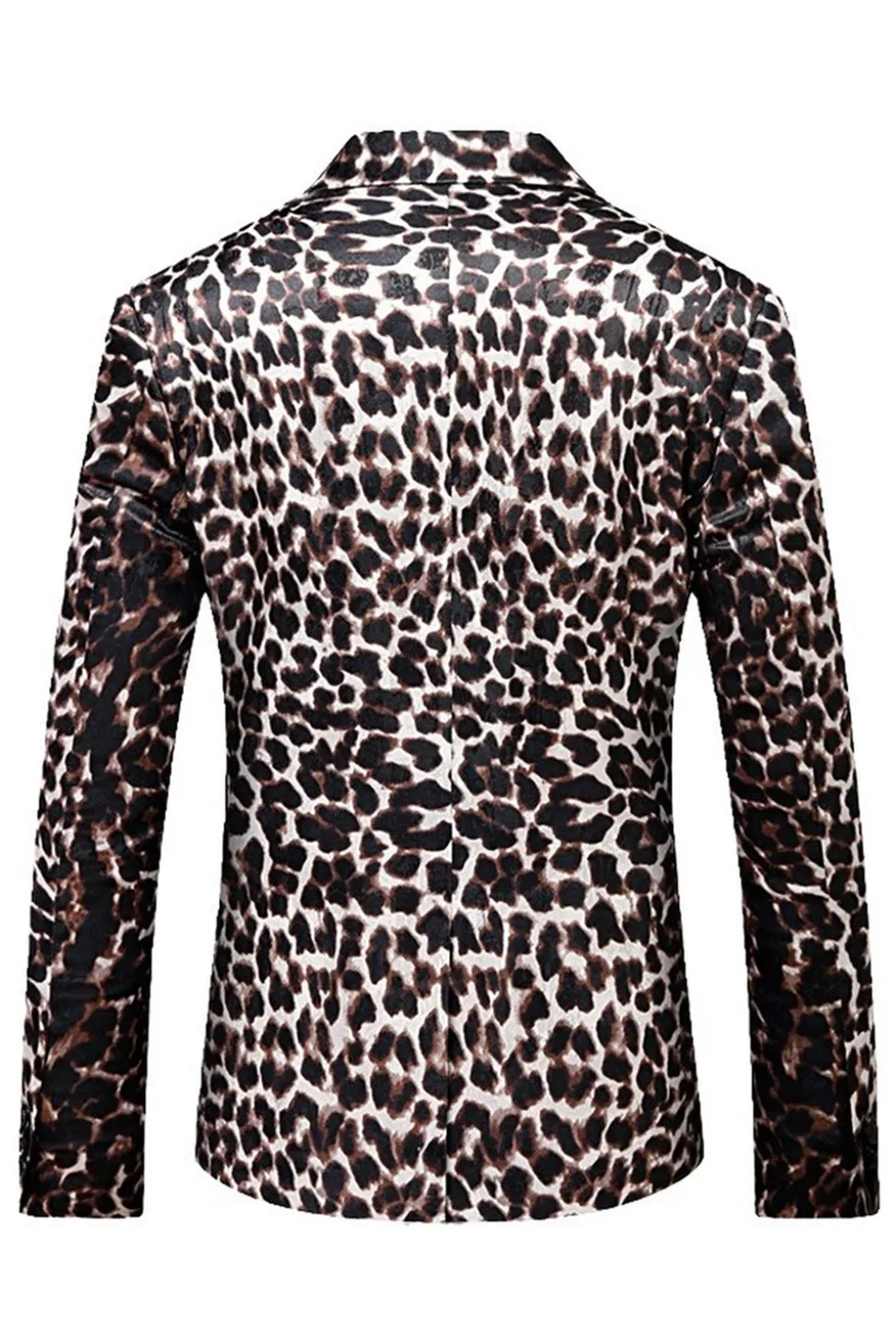 Leopard Peak Lapel 2 peças ternos de baile de formatura masculino