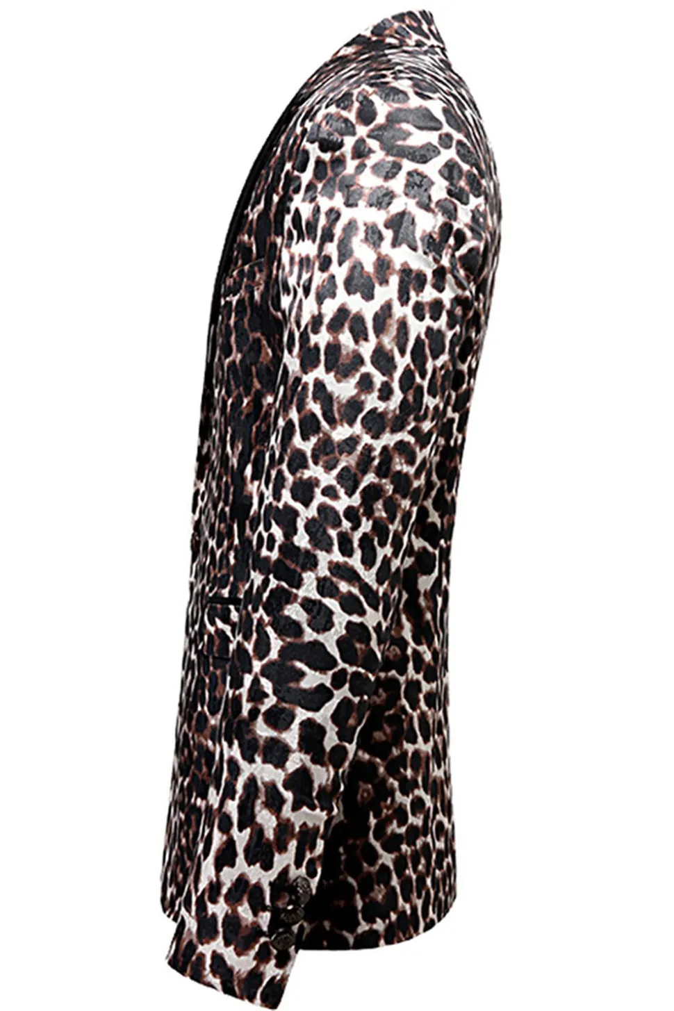 Leopard Peak Lapel 2 peças ternos de baile de formatura masculino
