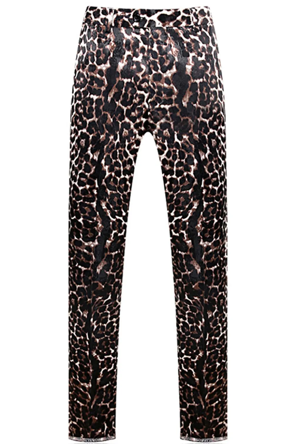 Leopard Peak Lapel 2 peças ternos de baile de formatura masculino