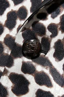 Leopard Peak Lapel 2 peças ternos de baile de formatura masculino