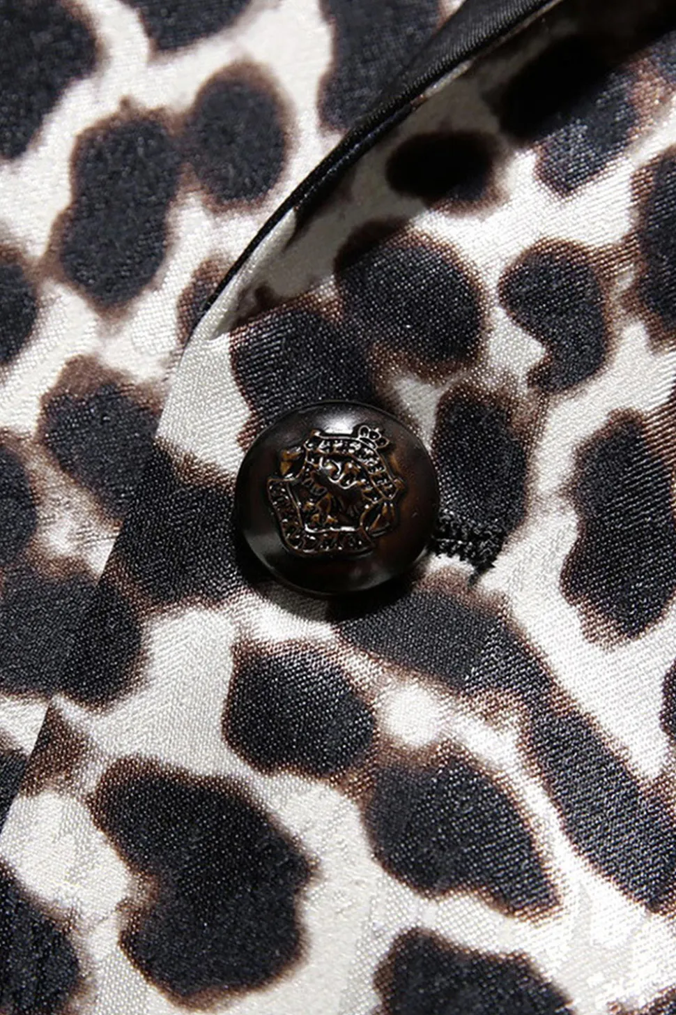 Leopard Peak Lapel 2 peças ternos de baile de formatura masculino