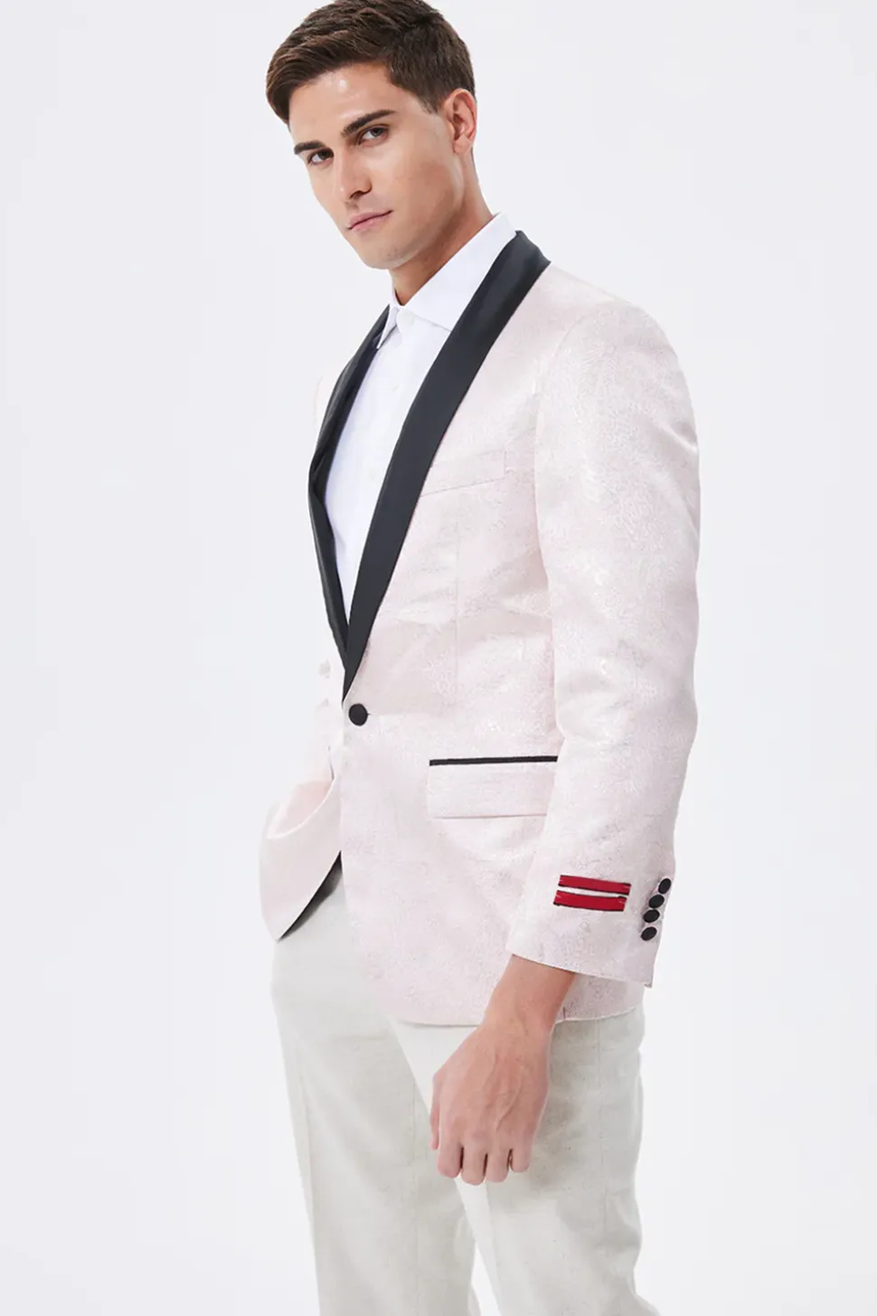 Light Pink Xaile Lapela Blazer Masculino