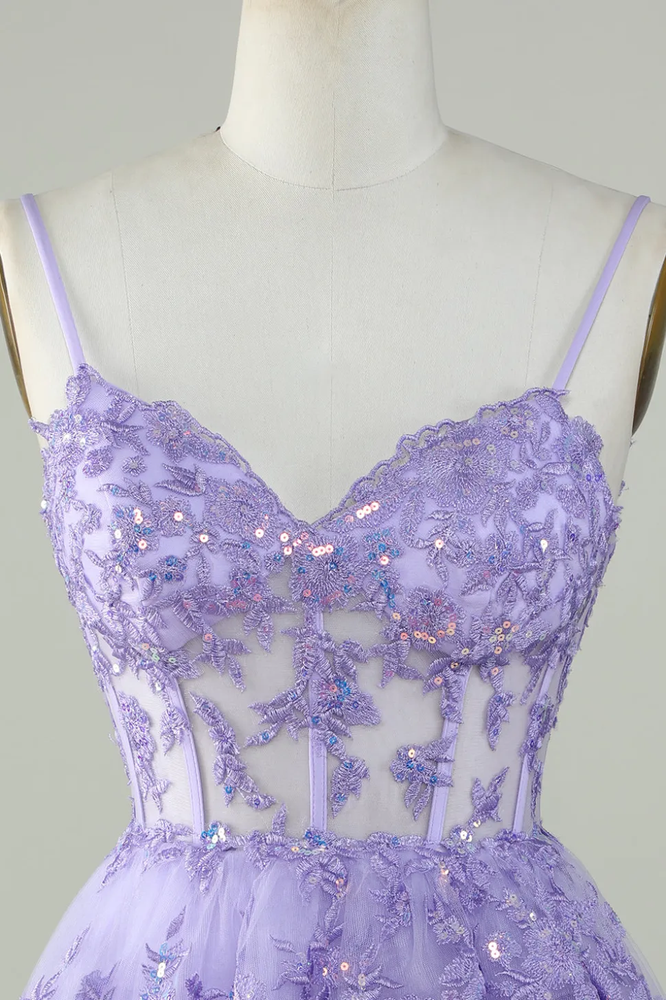 Lindo A Line Espaghetti Correias Azul Escuro Espartilho Brilhante Homecoming Dress