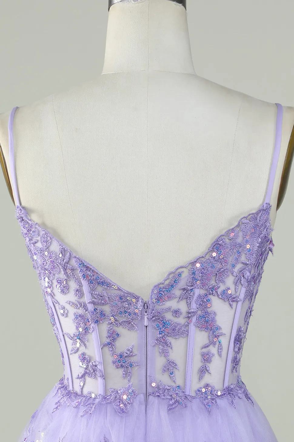 Lindo A Line Espaghetti Correias Azul Escuro Espartilho Brilhante Homecoming Dress