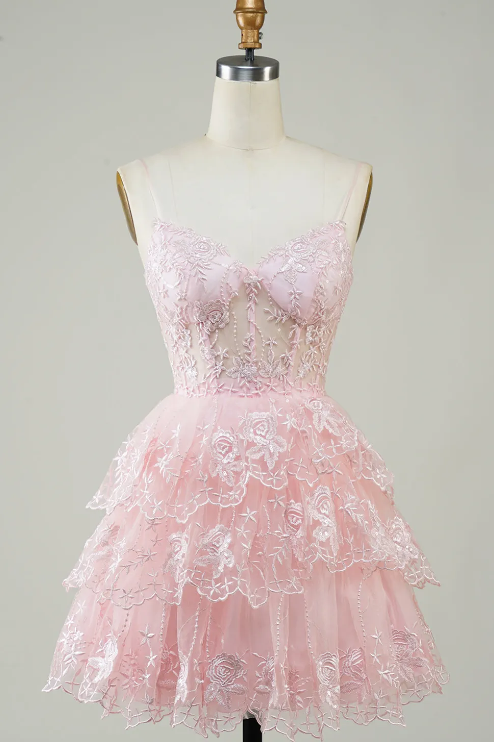 Lindo A Line Espaghetti Correias Azul Escuro Espartilho Brilhante Homecoming Dress