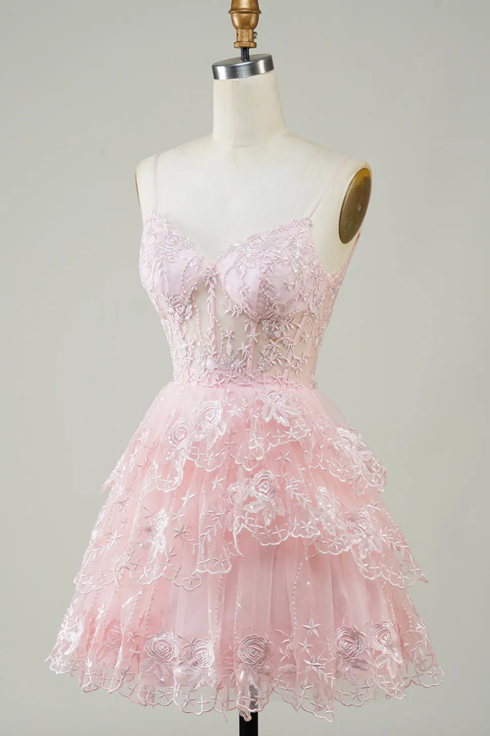 Lindo A Line Espaghetti Correias Azul Escuro Espartilho Brilhante Homecoming Dress