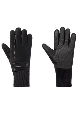 Luvas de lã para homens preto