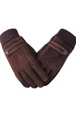 Luvas de lã para homens preto