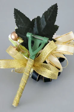 Luxo Preto Branco Homecoming Corsage Pulso e Conjunto Boutonniere Masculino