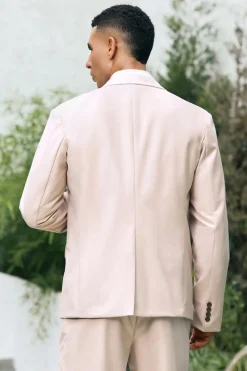 Luz Khaki Pico Lapela 3 Peça Um Botão Masculino Prom Suits