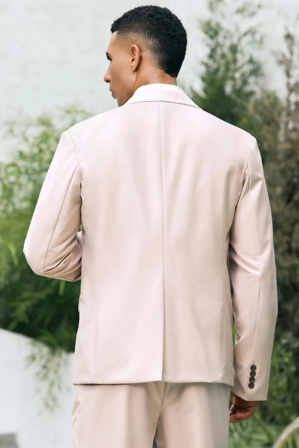 Luz Khaki Pico Lapela 3 Peça Um Botão Masculino Prom Suits