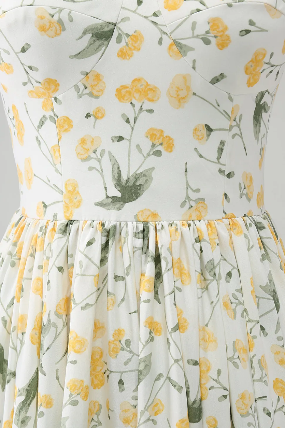 Marfim A-Line Floral Long Prom Dress