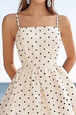 Marfim Cetim Alças Finas Curto/Mini Vestido de Verão