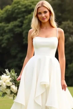 Marfim De Baile/Princesa Chiffon Longos Vestido de Noiva com Renda
