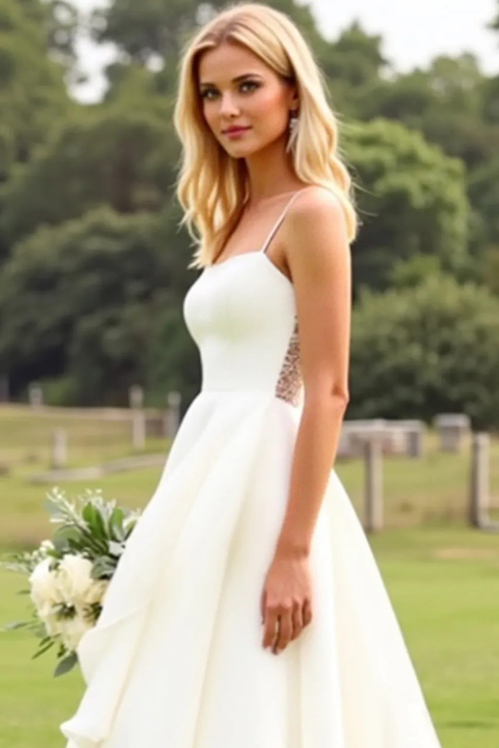 Marfim De Baile/Princesa Chiffon Longos Vestido de Noiva com Renda