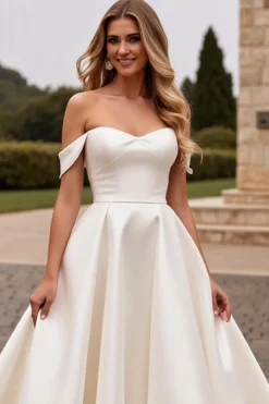 Marfim De Baile/Princesa Sweep/Brush Trem Vestidos de Noiva