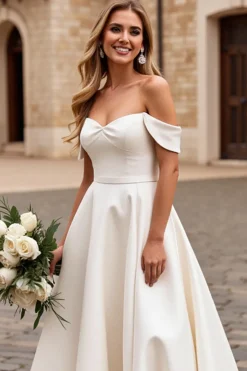 Marfim De Baile/Princesa Sweep/Brush Trem Vestidos de Noiva