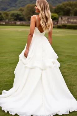 Marfim De Baile/Princesa Sweep/Brush Trem Vestido de Noiva