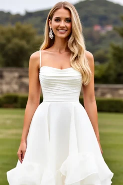 Marfim De Baile/Princesa Sweep/Brush Trem Vestido de Noiva