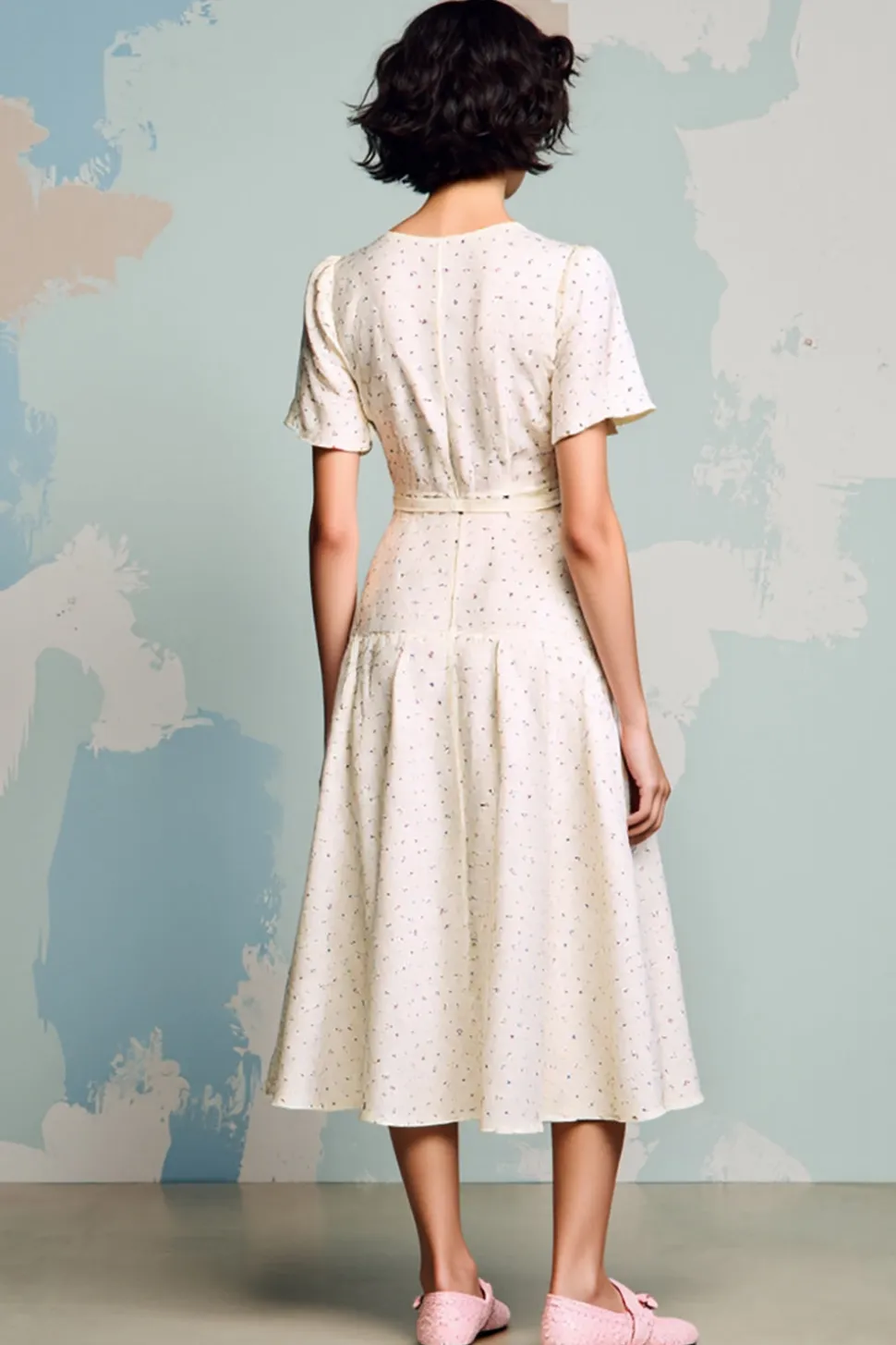 Marfim Uma linha babado vestido de noiva convidado