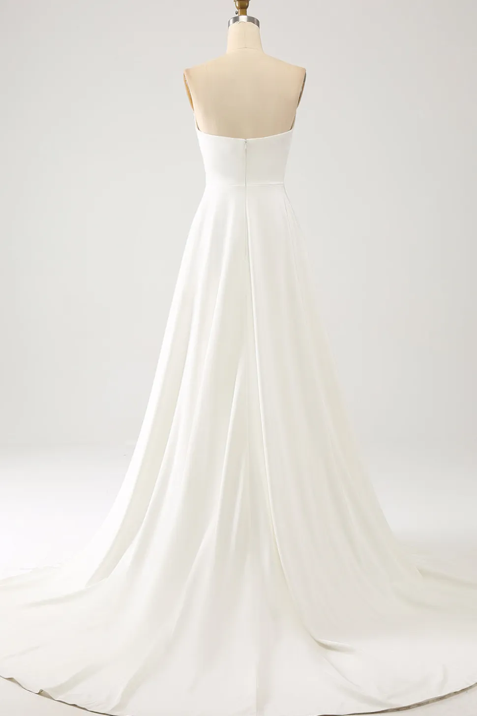 Marfim Uma linha Long Chiffon vestido de noiva com borboletas 3D mangas longas