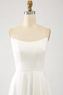 Marfim Uma linha Long Chiffon vestido de noiva com borboletas 3D mangas longas