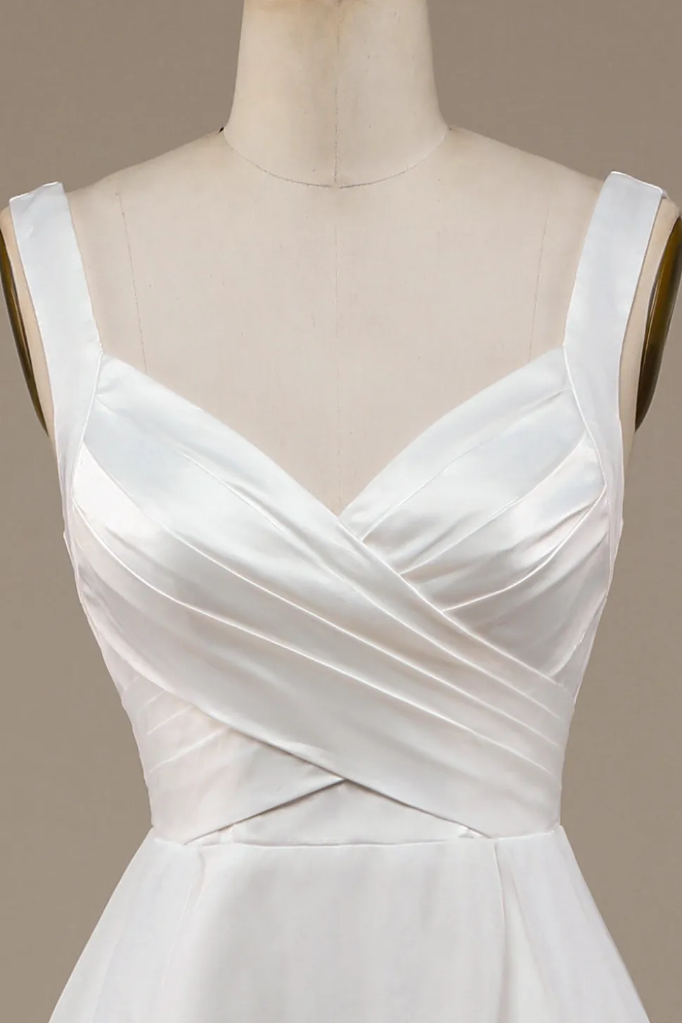 Marfim Vestido de Noiva Sem Mangas