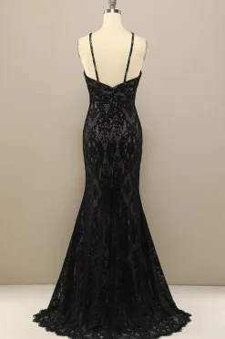 Marinha Sereia Renda Vestido Longo Baile