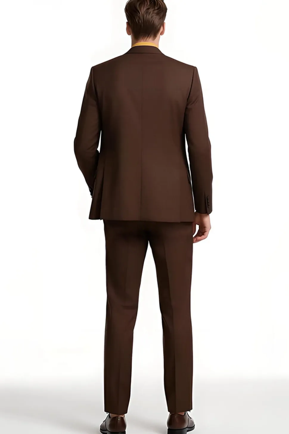 Marrom escuro Notched Lapela Slim Fit Prom Suits