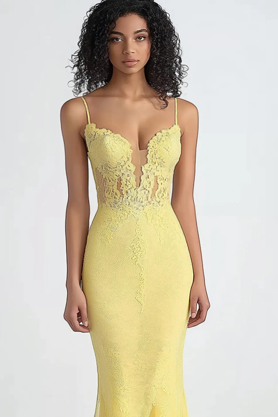Narciso Bainha Tiras Finas Malha Vestido Formal