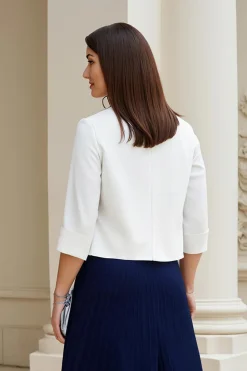 Navy A-Line V-Neck 2-Piece Mãe do Vestido da Noiva com Pregas