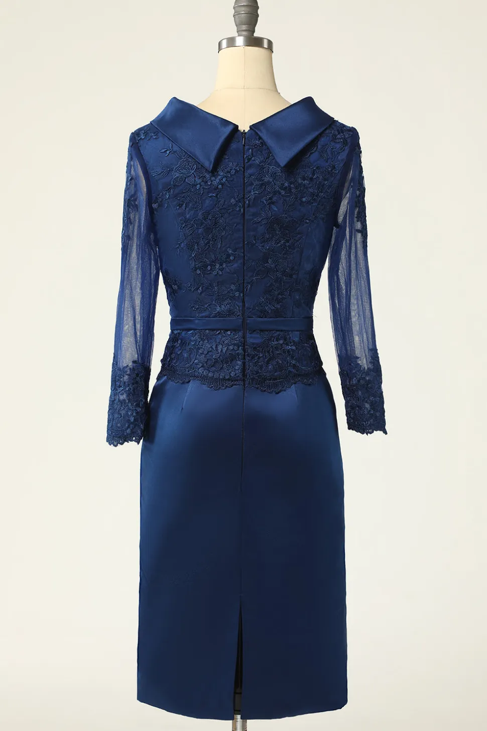Navy Long Sleeves Bodycon Mother Dress