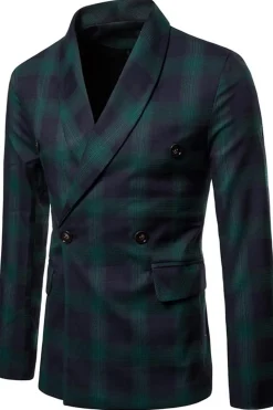 Navy Shawl Lapela Striped Men's Prom Blazer