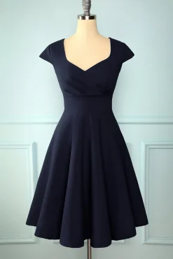 Navy Solid Dress