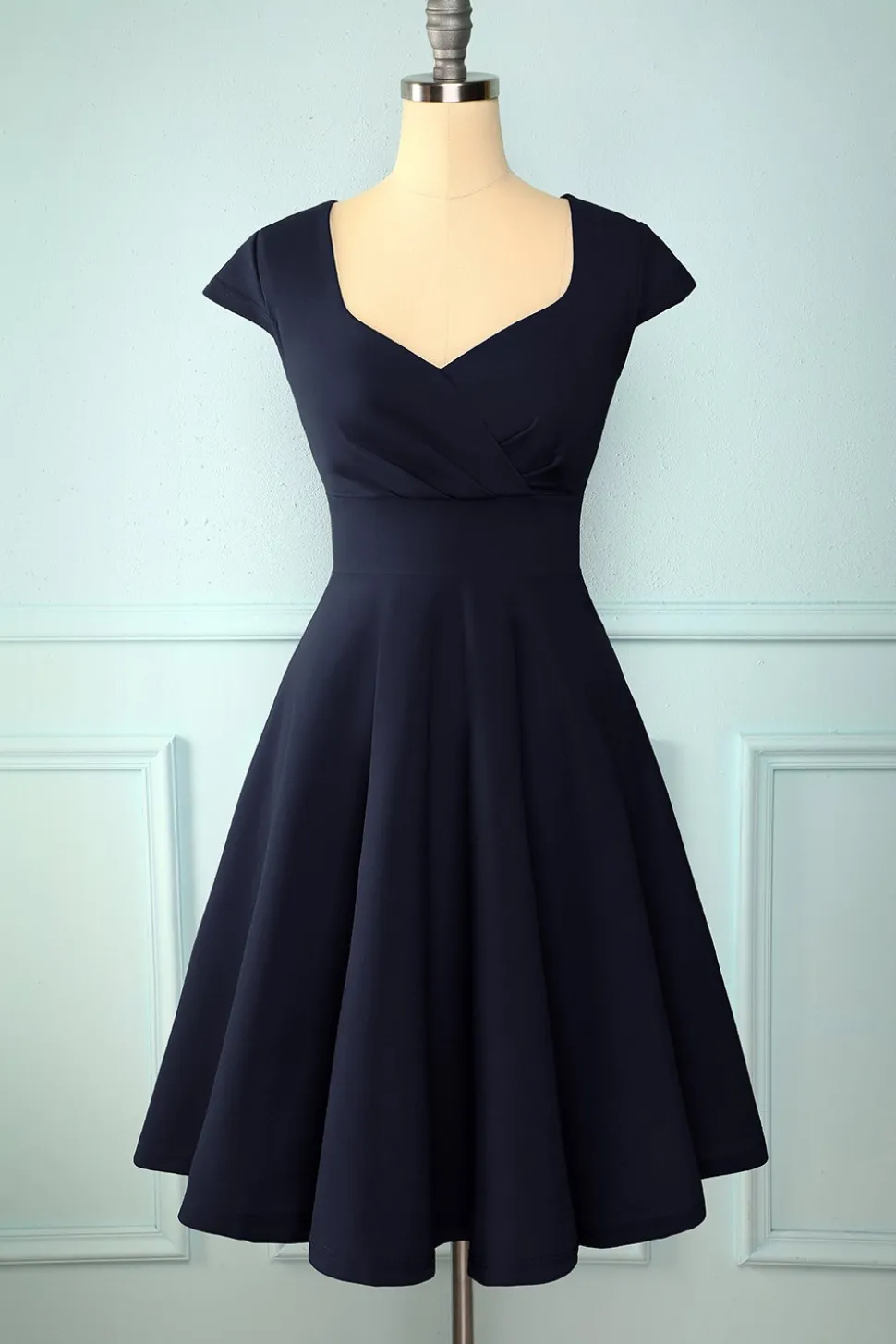 Navy Solid Dress