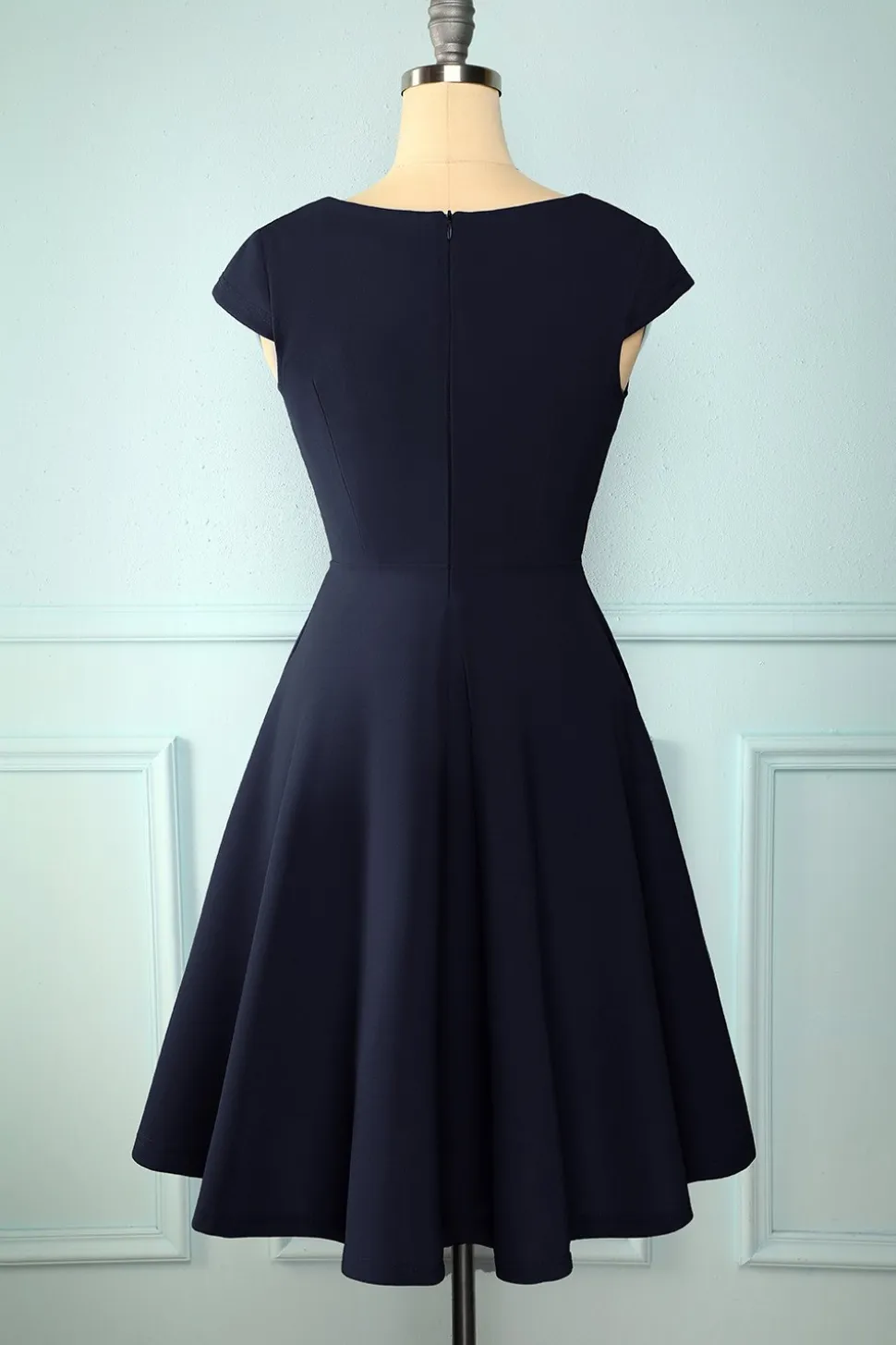 Navy Solid Dress
