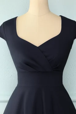 Navy Solid Dress