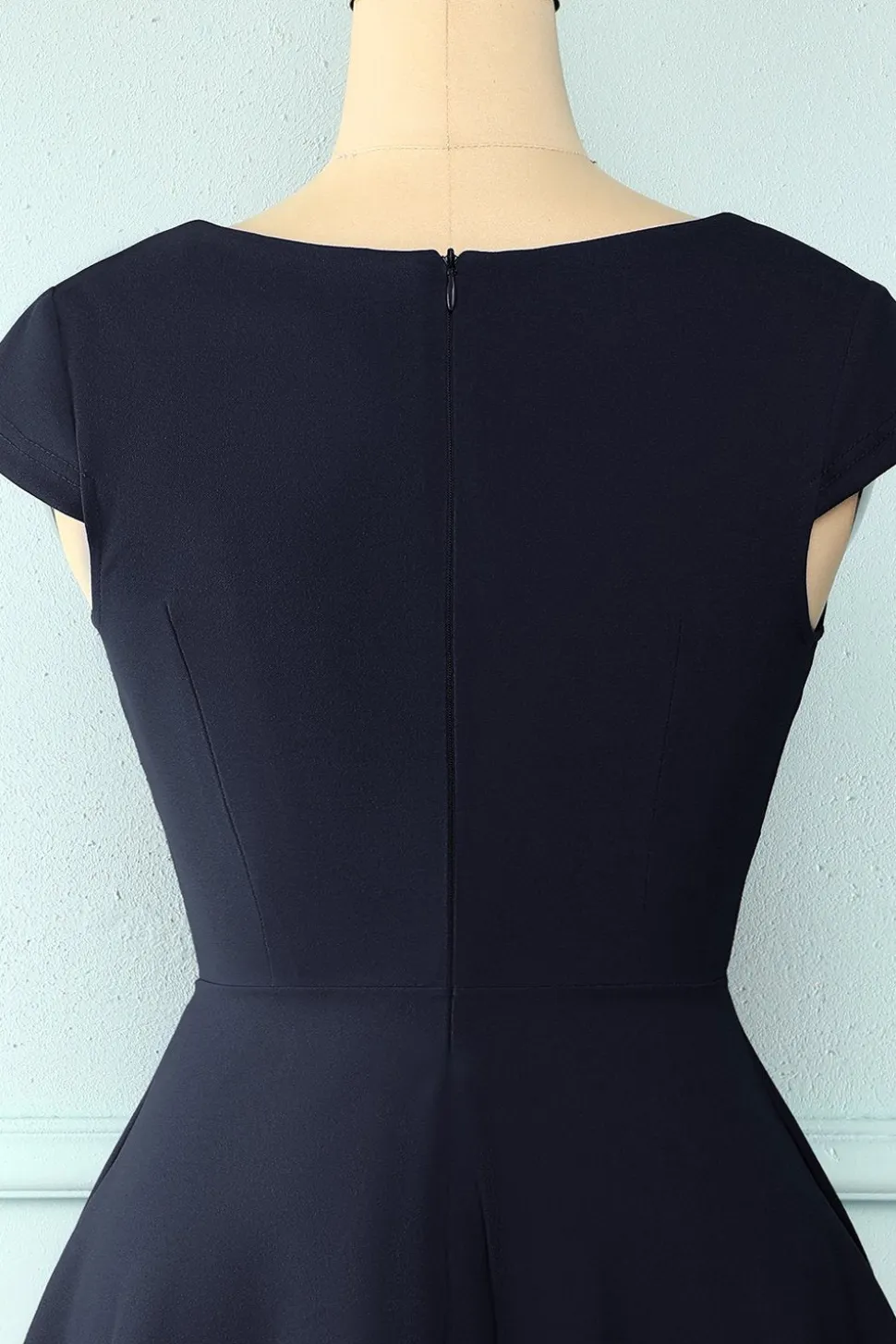 Navy Solid Dress