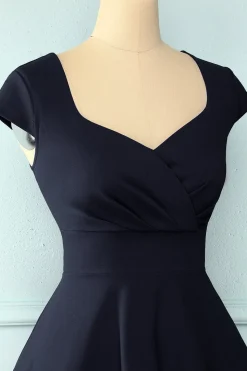 Navy Solid Dress