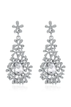 Noiva Casamento Pingente Branco Brincos de Flor