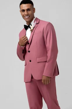 Notched Lapel Coral Single Breasted 3 Peças Homens Prom Suits